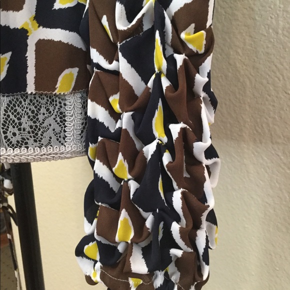 NEW! Tory Burch 100% Silk Gathered Sleeve Blouse - Picture 3 of 7